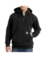 CARHARTT 100617 RAIN DEFENDER® LOOSE FIT HEAVYWEIGHT QUARTER-ZIP HOODIE BLACK SMALL