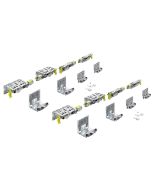 HETTICH TOPLINE XL, SET OF RUNNING AND GUIDE COMPONENTS, STB 19, 17 MM, 18 - 30 MM, 60 KG, 4-DOOR