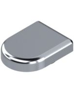 Glass door hinge boss cover cap, D-shape