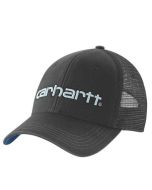 CARHARTT 101195 CANVAS MESH-BACK LOGO GRAPHIC CAP BLACK / DARK HORIZON BLUE