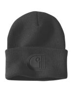 CARHARTT 107190 KNIT CUFFED C PATCH BEANIE BLACK