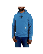 CARHARTT 106655 FORCE RELAXED FIT LIGHTWEIGHT LOGO GRAPHIC SWEATSHIRT ENGINEER BLUE HEATHER EXTRA LARGE