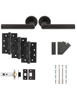 CARLISLE BRASS EUROSPEC TREVIRI MITRED LEVER FDP DOOR PACK MATT BLACK