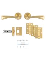 CARLISLE BRASS SINTRA LATCH PACK - ULTIMATE DOOR PACK SATIN BRASS
