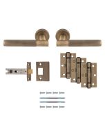CARLISLE BRASS LAGOS LATCH PACK - ULTIMATE DOOR PACK ANTIQUE BRASS