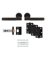 CARLISLE BRASS LAGOS LATCH PACK - ULTIMATE DOOR PACK MATT BLACK