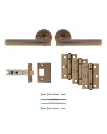 CARLISLE BRASS FARO LATCH PACK - ULTIMATE DOOR PACK ANTIQUE BRASS