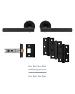 CARLISLE BRASS FARO LATCH PACK - ULTIMATE DOOR PACK MATT BLACK