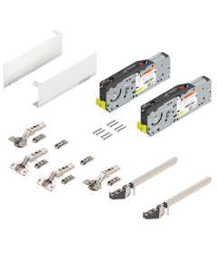 PAIR AVENTOS HF TOP 22F2800 & 20F3500 SILK WHITE  KIT  600MM-910MM HIGH