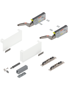 PAIR AVENTOS HK TOP TIP-ON 22K2300T SILK WHITE SHORT KIT  (UP TO 500MM HIGH)