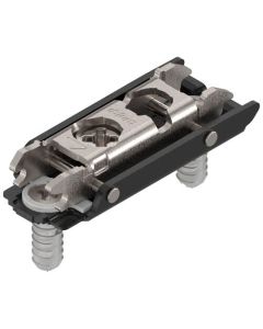BLUM MOUNTING PLATE CLIP WITH EXP.DOWELS PRE-MOUNTED SCREWS ONYX BLACK 04786051