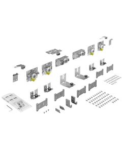 HETTICH TOPLINE L, SET OF RUNNING AND GUIDE COMPONENTS, 18 - 30 MM, 3-DOOR, FRONT MOST DOOR, CENTRE