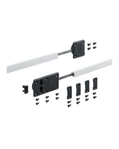 HETTICH ADJUSTMENT FITTING WITH ALUMINIUM COVER FOR STRAIGHTENING DOORS
