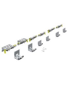 HETTICH TOPLINE XL, SET OF RUNNING AND GUIDE COMPONENTS, STB 19, 17 MM, 18 - 30 MM, 60 KG, 3-DOOR