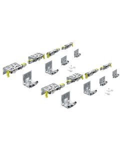 HETTICH TOPLINE XL, SET OF RUNNING AND GUIDE COMPONENTS, STB 19, 17 MM, 18 - 30 MM, 60 KG, 4-DOOR