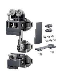 HETTICH WINGLINE L, SET OF HEAVY DUTY FITTINGS, WITH BOTTOM GUIDE, 25 KG, ANTHRACITE, RIGHT, WITH SELF CLOSING FEATURE