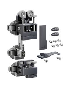 HETTICH WINGLINE L, SET OF HEAVY DUTY FITTINGS, WITH BOTTOM GUIDE, 25 KG, ANTHRACITE, LEFT, WITH SELF CLOSING FEATURE