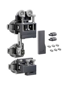 HETTICH WINGLINE L, SET OF HEAVY DUTY FITTINGS, WITH BOTTOM GUIDE, 25 KG, ANTHRACITE, LEFT, WITHOUT SELF CLOSING FEATURE