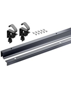 HETTICH WINGLINE L SET OF HEAVY DUTY PROFILES WITH BOTTOM GUIDE, 1200 MM, POWDER COATED, ANTHRACITE