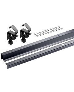 HETTICH WINGLINE L SET OF HEAVY DUTY PROFILES WITH BOTTOM GUIDE, 2400 MM, POWDER COATED, ANTHRACITE