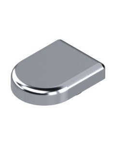 Glass door hinge boss cover cap, D-shape