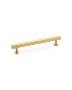 ALEXANDER & WILKS SQUARE T-BAR CUPBOARD PULL HANDLE 160MM C/C SATIN BRASS
