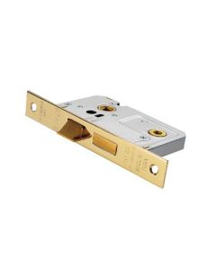 CARLISLE BRASS EASI-T RESIDENTIAL BATHROOM LOCK 65MM ELECTRO BRASSED SQUARE