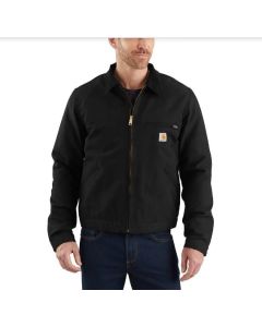 CARHARTT 103828 DUCK DETROIT JACKET BLACK MEDIUM