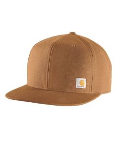 CARHARTT 106665 FIRM DUCK FLAT BRIM CAP CARHARTT® BROWN