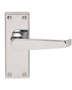 CARLISLE BRASS CONTRACT VICTORIAN LEVER LATCH ON BACKPLATE POLISHED CHROME