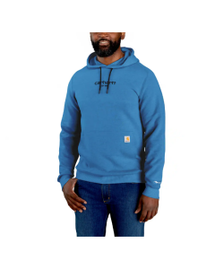 CARHARTT 106655 FORCE RELAXED FIT LIGHTWEIGHT LOGO GRAPHIC SWEATSHIRT ENGINEER BLUE HEATHER MEDIUM