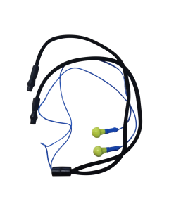 SECURITY STRAP AND EAR PLUGS FOR SAFTEY GLASSES