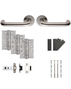 CARLISLE BRASS EUROSPEC NERA SAFETY LEVER FDP DOOR PACK SATIN STAINLESS STEEL