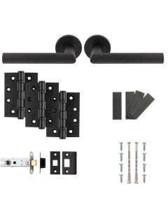 CARLISLE BRASS EUROSPEC TREVIRI MITRED LEVER FDP DOOR PACK MATT BLACK