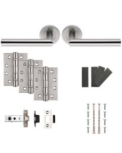 CARLISLE BRASS EUROSPEC TREVIRI MITRED LEVER FDP DOOR PACK SATIN STAINLESS STEEL