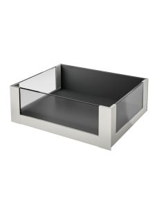 Legrabox Free C Height (177mm) Internal Drawer With Full Height Glass Stainless Steel