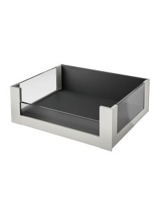 Legrabox Free C Height (177mm) Internal Drawer With Half Height Glass Stainless Steel