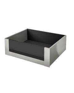 Legrabox C Height (177mm) Internal Drawer With Full Height Privacy Glass Stainless Steel