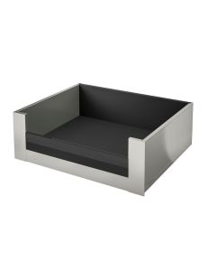 Legrabox C Height (177mm) Internal Drawer with Half Height Privacy Glass Stainless Steel