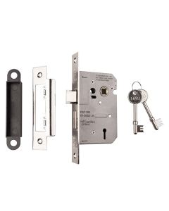 CARLISLE BRASS EASI-T RESIDENTIAL 3 LEVER SASHLOCK 64MM NICKEL PLATE SQUARE