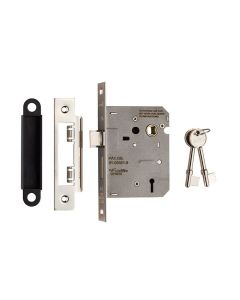 CARLISLE BRASS EASI-T RESIDENTIAL 3 LEVER SASHLOCK 76MM NICKEL PLATE SQUARE