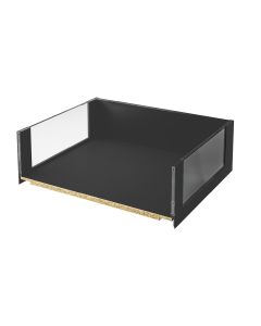 Legrabox Free C Height (177mm) Drawer With Full Height Glass Carbon Black