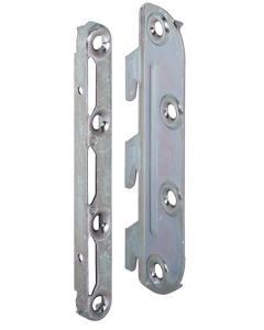 BED CONN BRACKET 127mm YELL CHR  271.03.531 1 SET= 2 NO.1 +2 NO.2 PLATES+ 4 BRACKETS