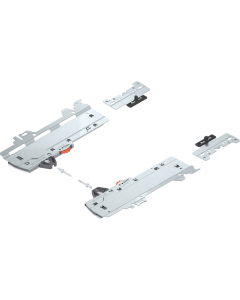 SET (TIP-ON BLUMOTION UNIT + LATCH + ADAPTER), FOR MERIVOBOX, TYPE L1, NL=350-600 MM, TOTAL WEIGHT OF THE PULL-OUT=0-20 KG, 
RIGHT+LEFT       7709425 